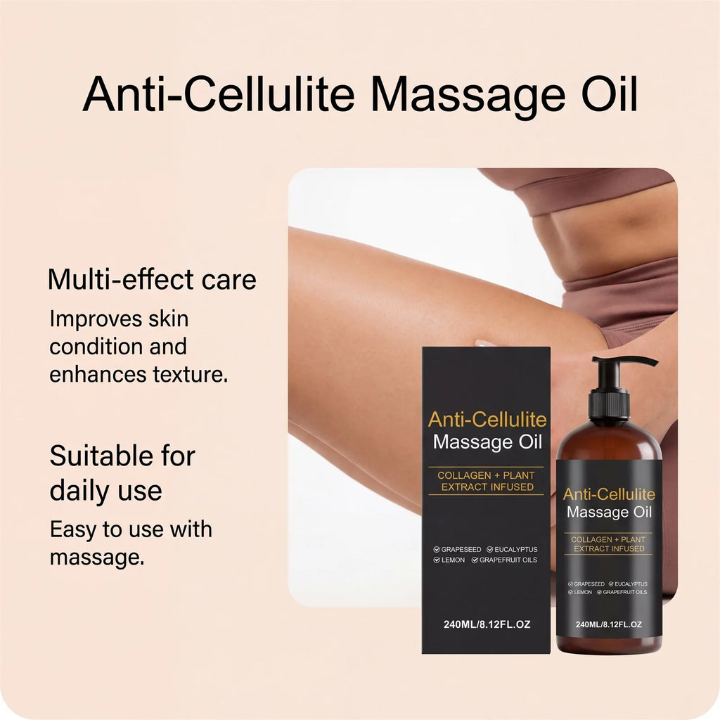 Hoygi Firming Body Massage Oil – Collagen Anti-Cellulite 240ml Anti-Cellulite Body Oil Zpaxo