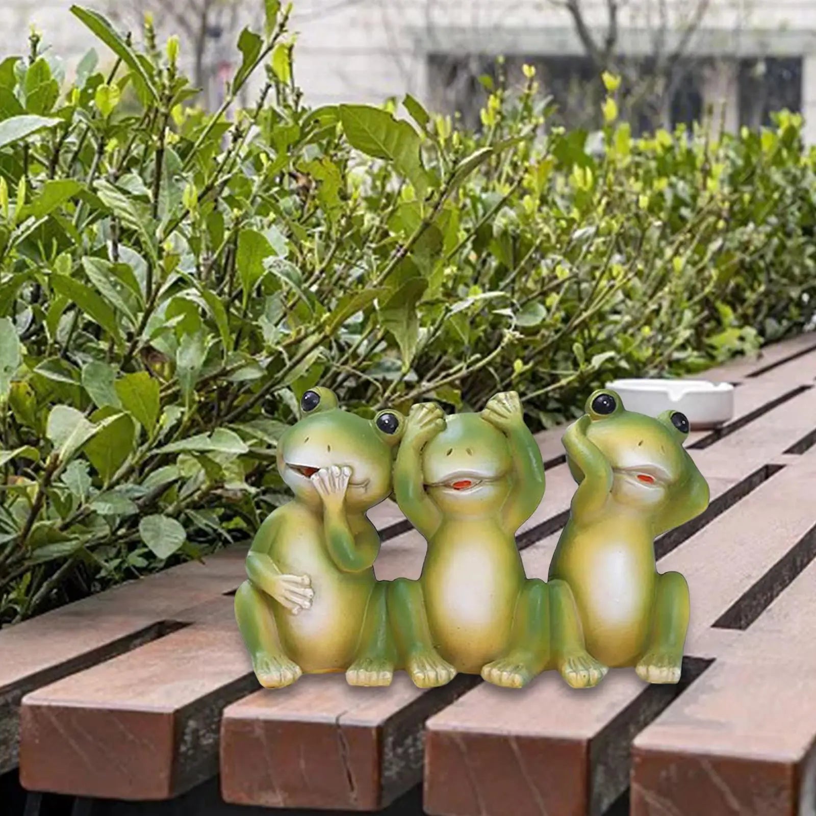 Frog Statue Creative Resin Cute Tabletop Ornament Garden Statue Decorative Figurine for Balcony Outside Yard Bedroom Table Zpaxo Style B