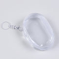 Transparent Mini Zipper Storage Bag Portable Clear Charging Cable Keychain Organizer Bag Waterproof Cosmetic Bag Coin Purse Zpaxo White