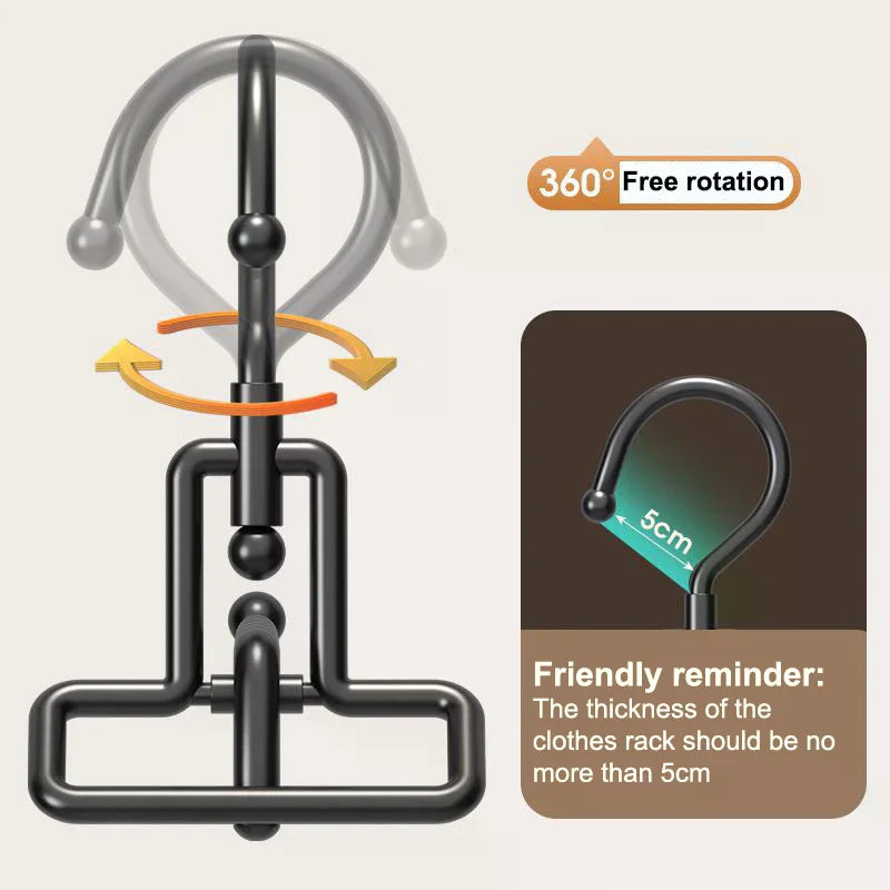 Portable Clothes Drying Rack Foldable Clothes Hanger Travel Hotel Wardrobe Drawer Door Mounted Punch-free Cloth Drying Rack Zpaxo