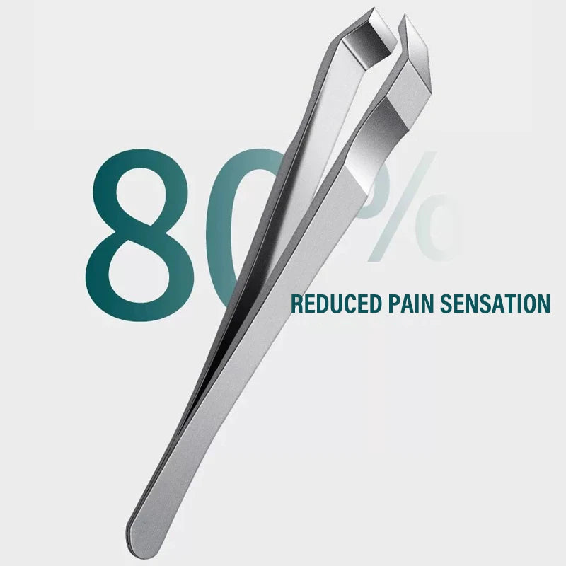 High-Precision Eyebrow Tweezers for Wide-Mouth Ergonomic Non-Slip Grip for Brow & Facial Hair, Stainless Steel Makeup Tools Zpaxo