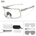 Photochromic Cycling Glasses Sunglasses Men Women Mountain Bike Road Eyewear UV400 Bicycle Riding Outdoor Sports Hiking Goggles Zpaxo W6