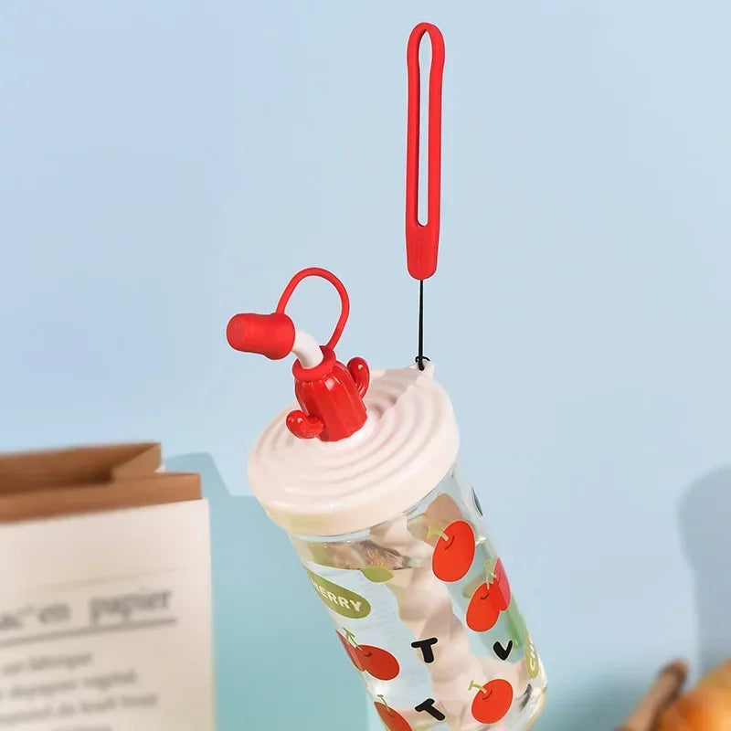 Hot Mixing Plastic Water Cup, Large Capacity Straw Cup, Student Portable and Easy To Use Cup, Dual-use Milk Coffee Gift liyi Zpaxo