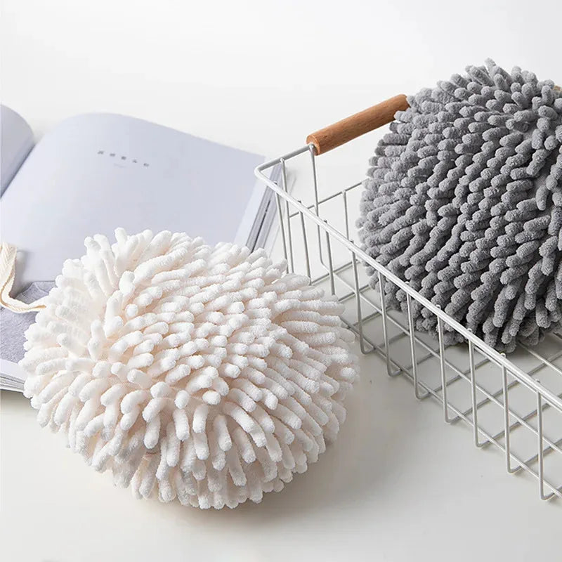 Chenille Hand Towel Ball – Quick-Dry Soft Microfiber 1/2/3 Pack