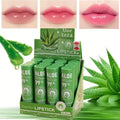 12-Piece Aloe Vera Lip Balm Set, Long-Lasting Moisturizing, Non-Stick, Waterproof, Color-Changing Jelly Lipstick Containing Plan Zpaxo Dr112