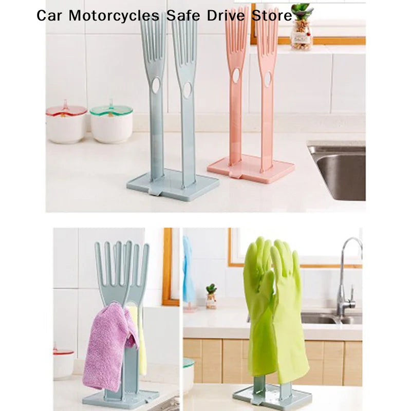 CMDrying Drain Rack Gloves Stand Holder Kitchen Rubber Glove Towel