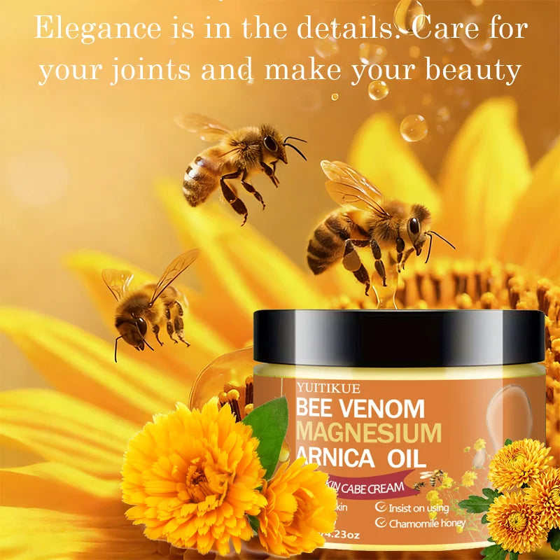YUITIKUE Bee Venom Magnesium Arnica Joint Cream | 120g Joint Skin Cream Zpaxo