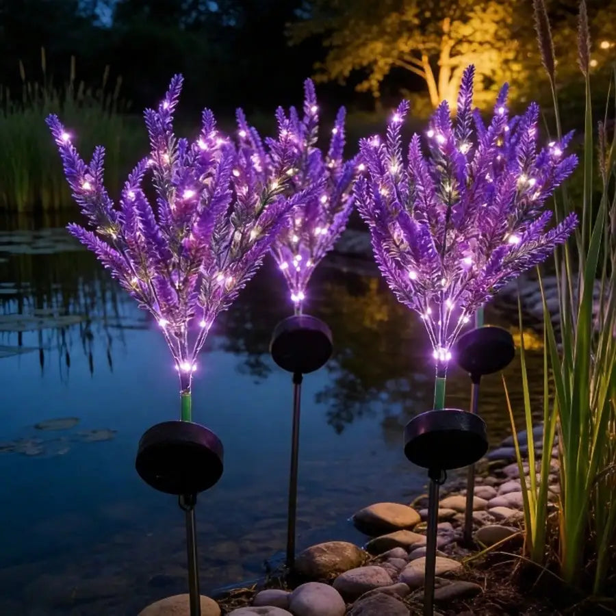 Solar-powered Lavender Lamp Outdoor Garden Decorative Lighting