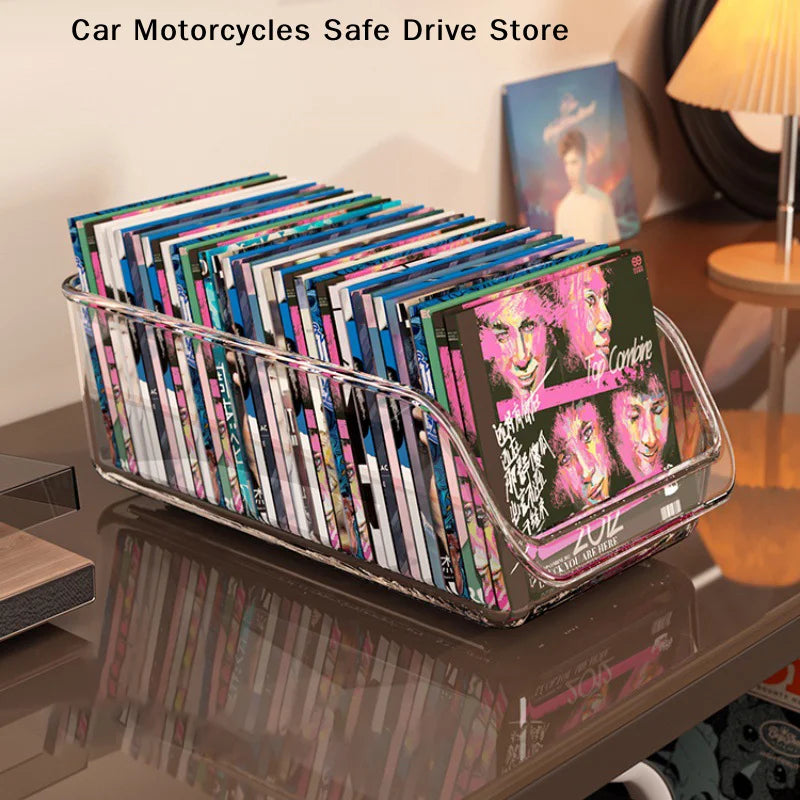Large Capacity CD Disc Rack Desktop Vinyl Record Magnetic Tape