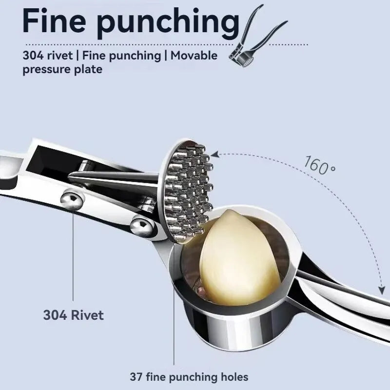 Anti-Skid Thickened Garlic Press Zinc Alloy Manual Garlic Crusher Multifunctional Kitchen Garlic Squeezer Zpaxo