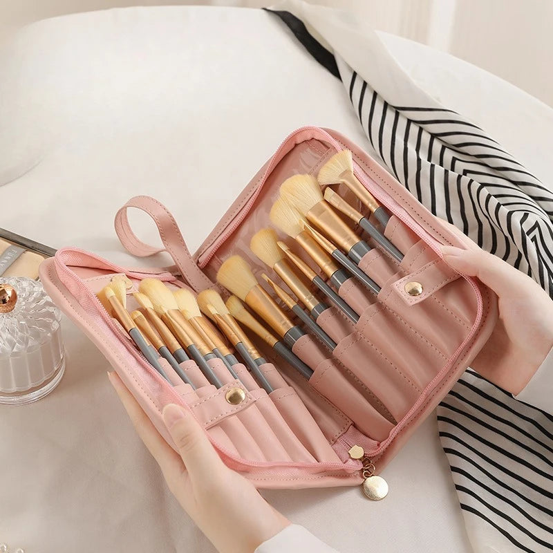Large PU Makeup Brush Bag – Artist Tool & Pencil Case Makeup Brush Bag Zpaxo
