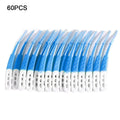 60Pcs New Silicone Interdental Brush 60Pcs Soft Bristle Tooth Cleaning Brush Inter-Dental Deep Cleaning Toothpicks Oral Cavity Zpaxo Blue