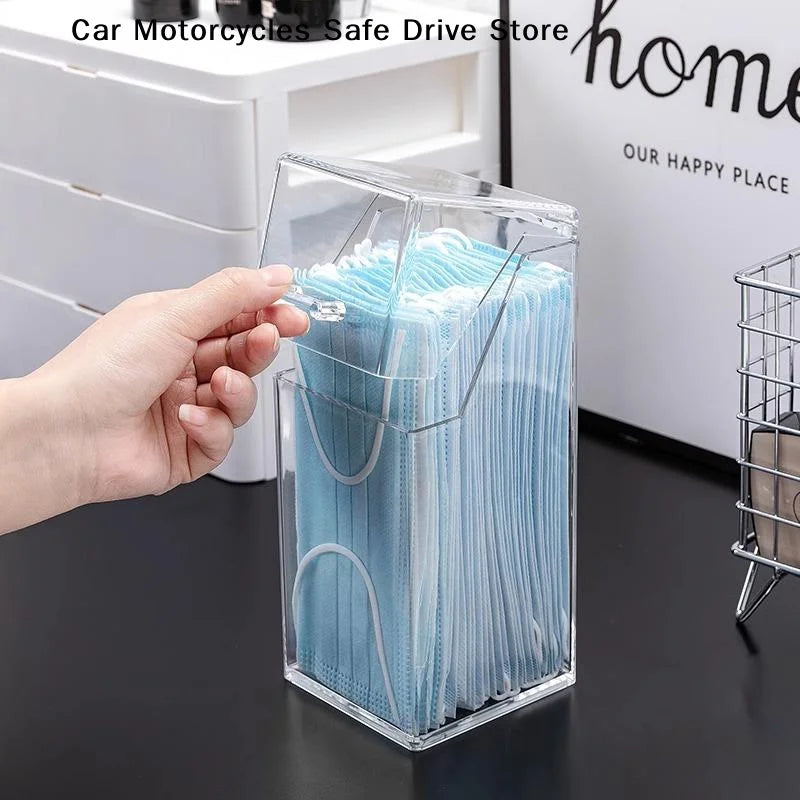 CM1pcs Transparent Mask Storage Box Cover Dust Mouth Nose Dust-proof