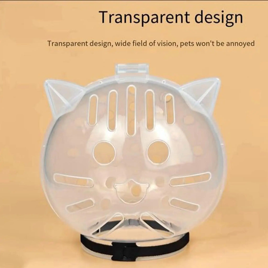 Cat Bubble Muzzle Transparent Breathable Face Cover Cat Hood for Small Dogs Bathing Shedding Nail Trimming Shower Behavior Zpaxo