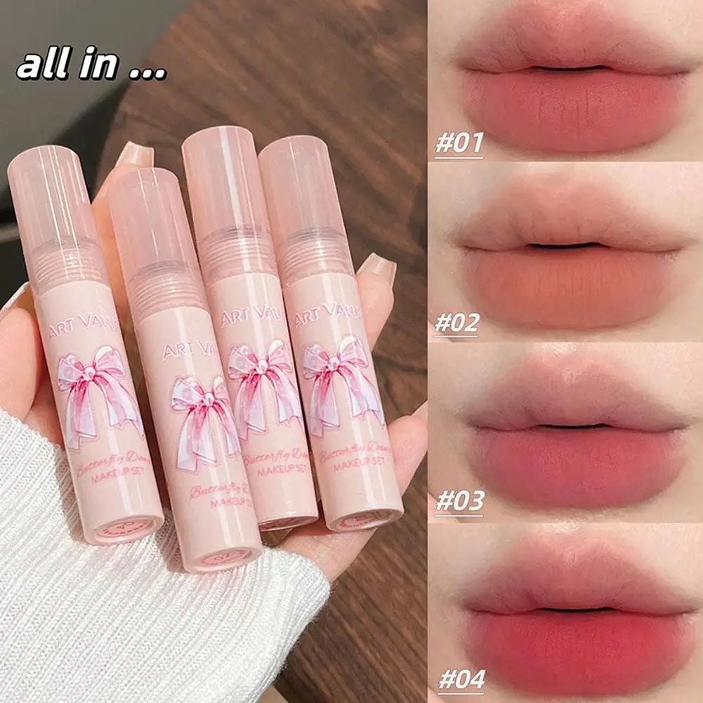 4 Lipstick + Powder Blusher Cosmetics Gift Box Set Cosmetics Gift Set Zpaxo
