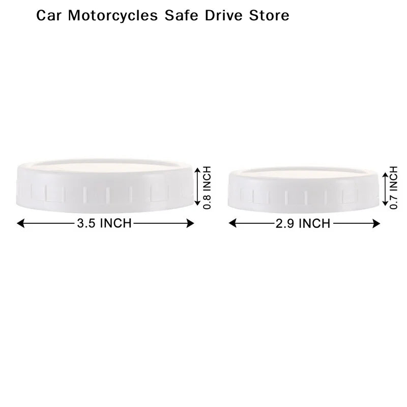 Airtight Plastic Storage Lid 70 Inner Diameter Sealing White Mason