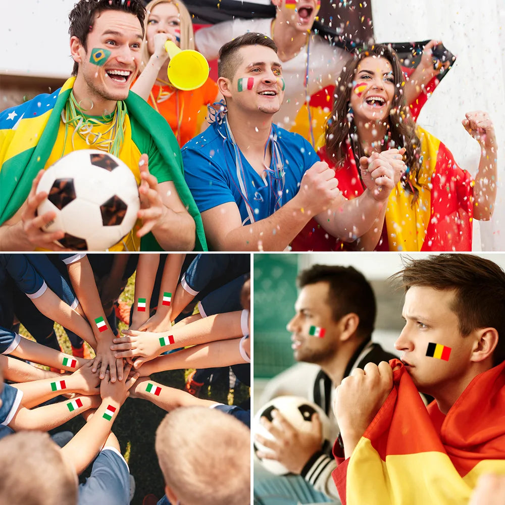 Waterproof Temporary Tattoos Soccer National Flag Series Designed
