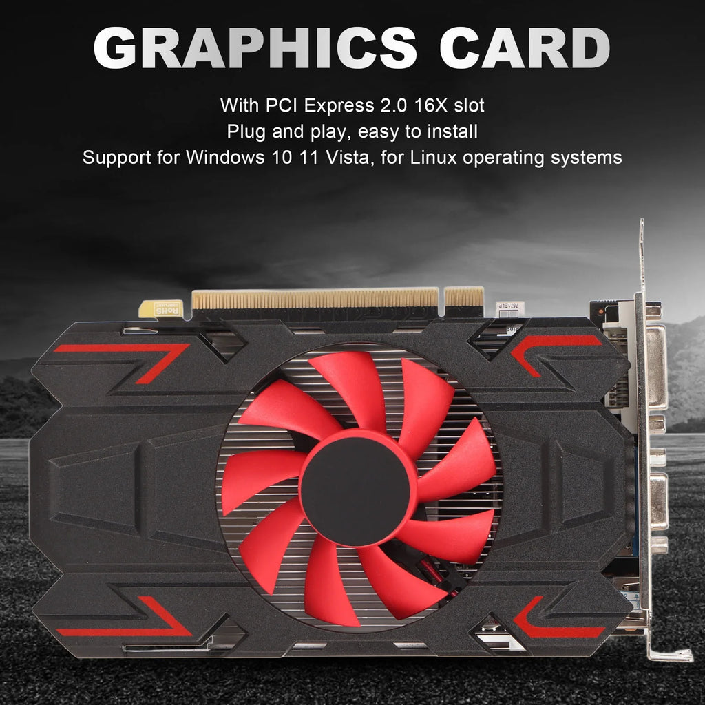 Gaming Graphics Card HD7670 4GB DDR5 128bit Support 2560x1600 Easy