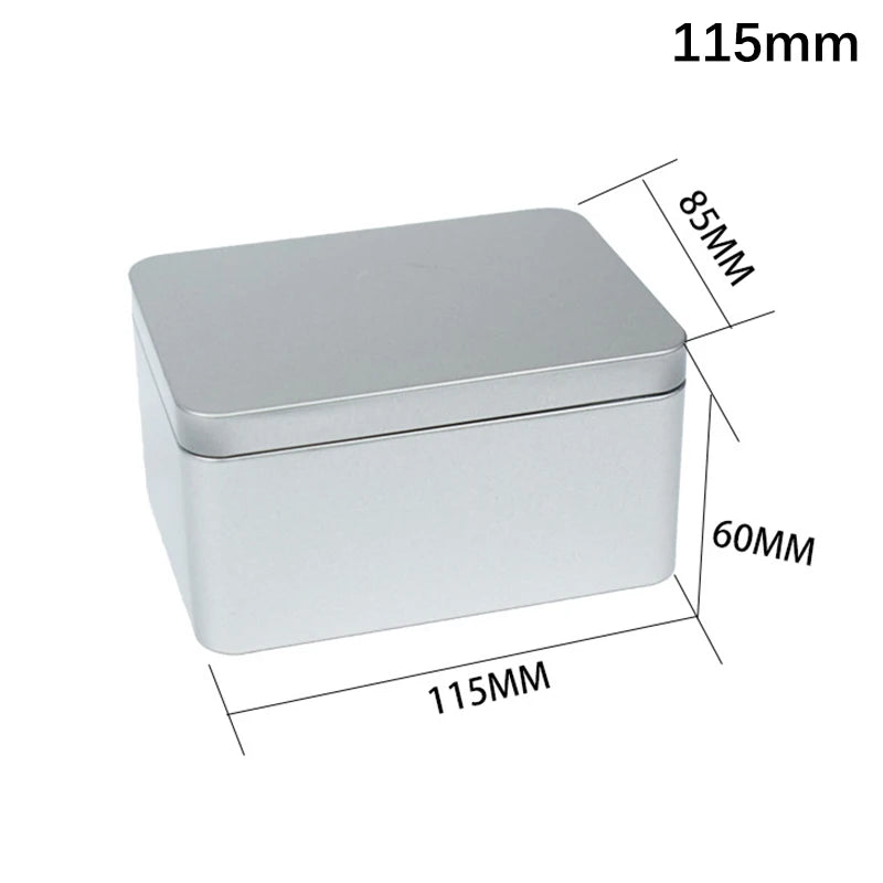 CMMini Tinplate Soap Box Portable Metal Rectangular Iron Small Square Zpaxo 115X85X60MM
