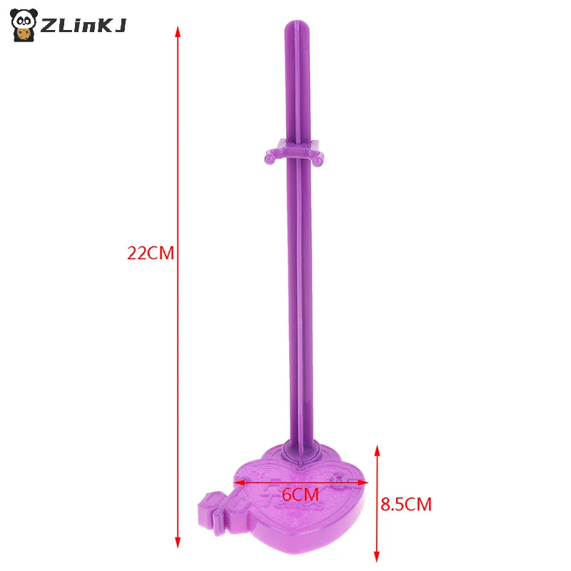 ▶5Pcs/lot Waist Doll Stand Display Holder Model Purple Support Toys Model Accessories Zpaxo