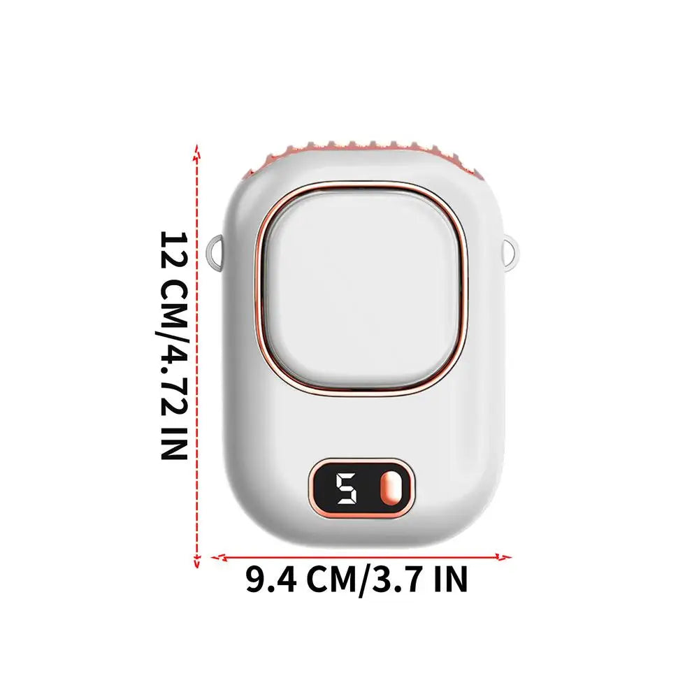 Waist Clip Fan 5 Speed Silent Bladeless Portable Rechargeable Mini