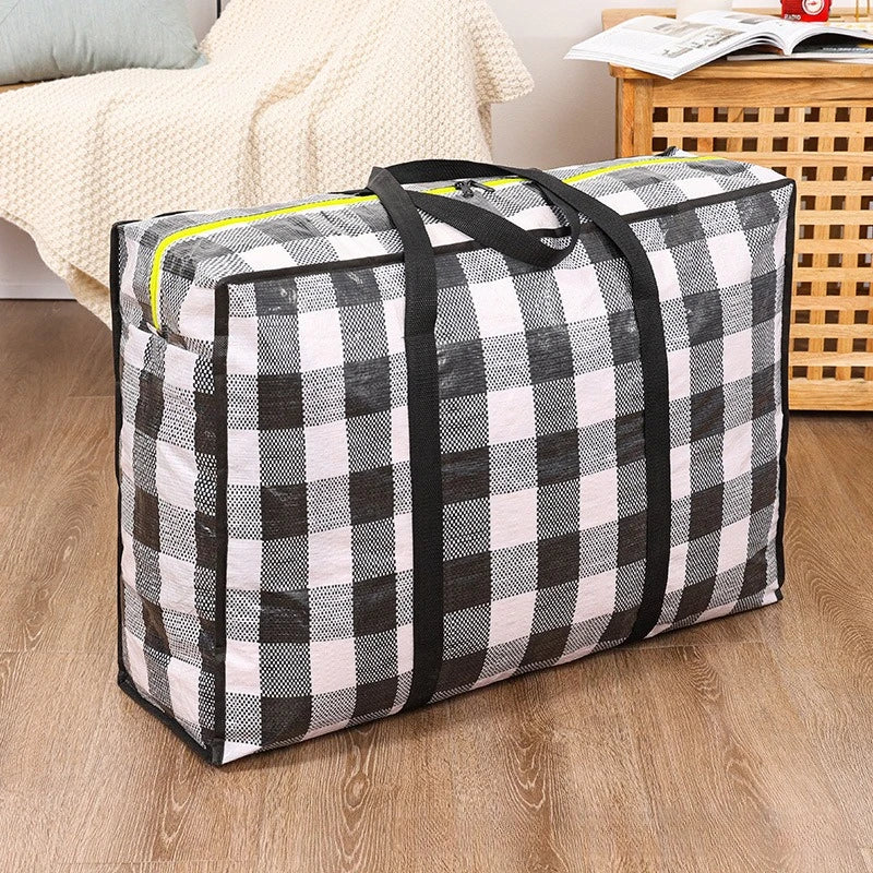 1 Heavy Duty Storage Bags Zipper Waterproof Foldable Moving Clothes