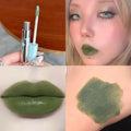 Punk Green Matte Lipstick Soft Mist Mousse Velvet Lip Glaze