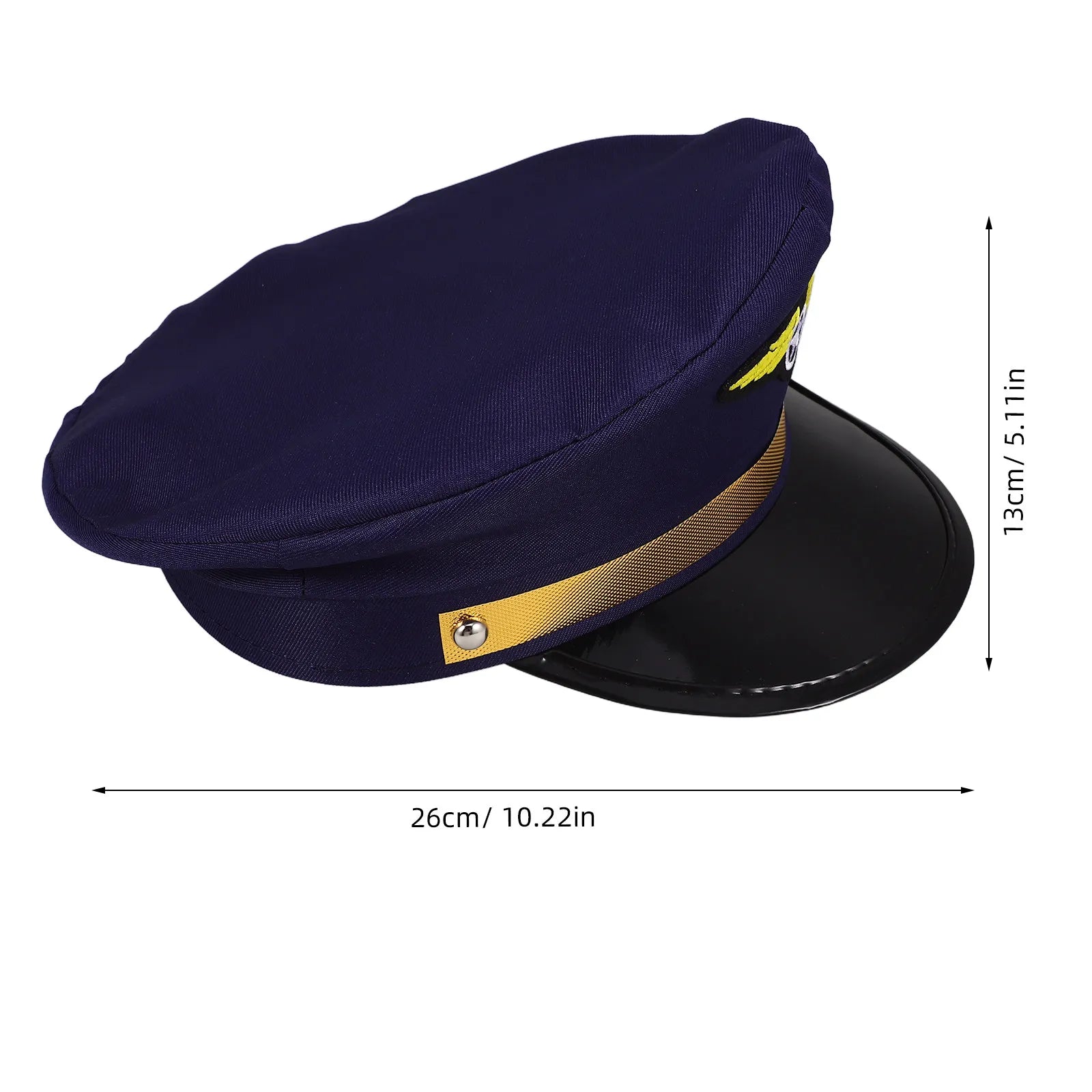 Adjustable Airline Pilot Hat Cap Adults Fashionable Halloween Cosplay