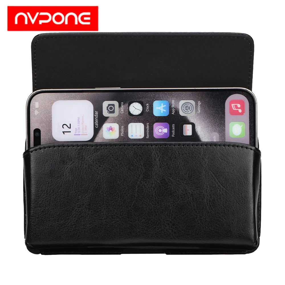 4 0- Phone Bag Leather Holster Belt Clip Case Iphone 17 16 15 14 Max