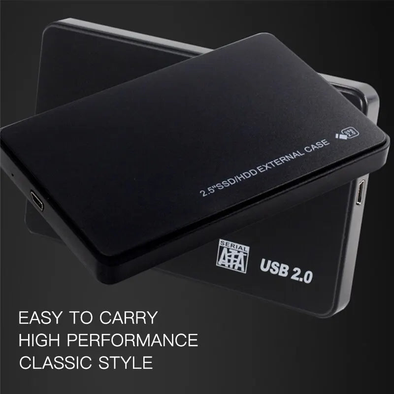 USB 2 0 HDD External Hard Drive Case Plastic SATA Enclosure SSD Speed Zpaxo