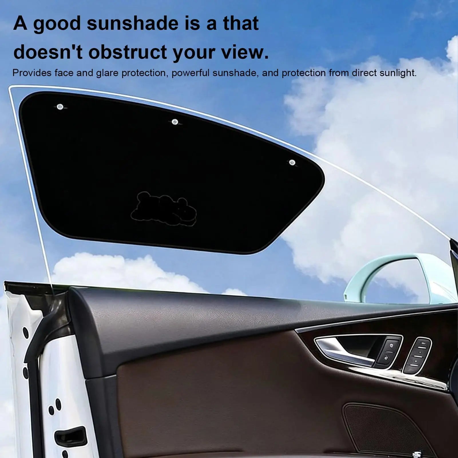 1PC Car Window Shades Side Window Sun Shade Magnet Privacy Curtains UV Reflection Anti Glare UV Block Sunshade Protection Cover Zpaxo