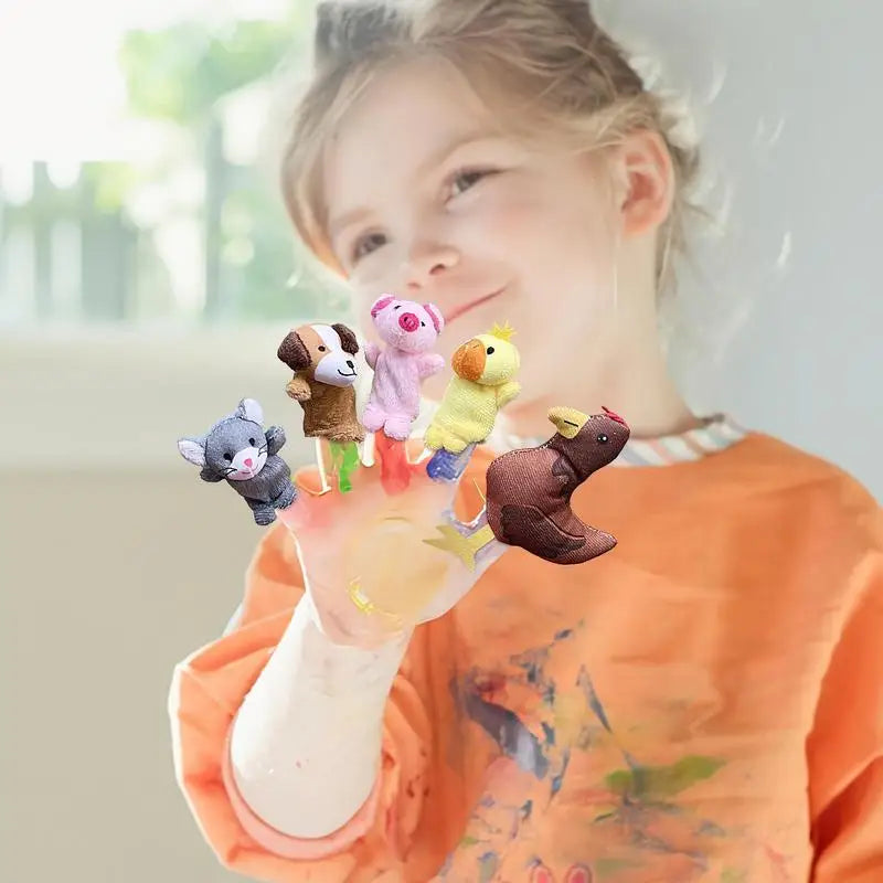 Animal Finger Puppets Interactive Family Finger Toy Set Of 5 Animal Puppets For Easter Basket Stuffers Egg Fillers School Zpaxo