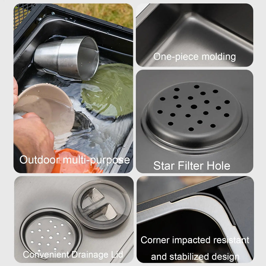 RV Sink Stainless Steel Small Multipurpose Washing Up Bowl Dish Tub