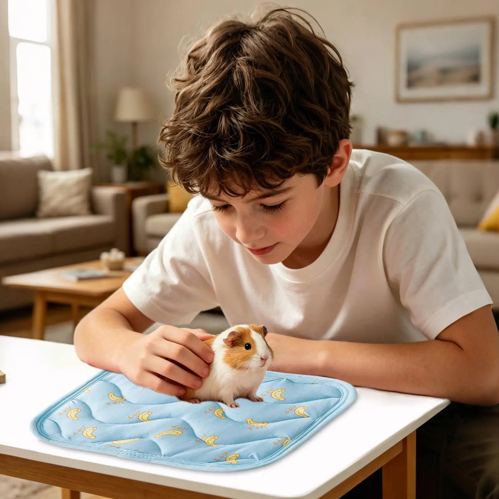 Small Pet Cooler Mat Summer Ice Silk Cool Feeling Hamster Kennel