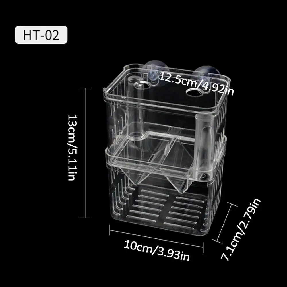 Aquarium Fish Breeder Box Clear Betta Fish Tank Fish Breeding Isolation Box Hatching Incubator Box For Baby Fish Shrimp Trap Box Zpaxo M