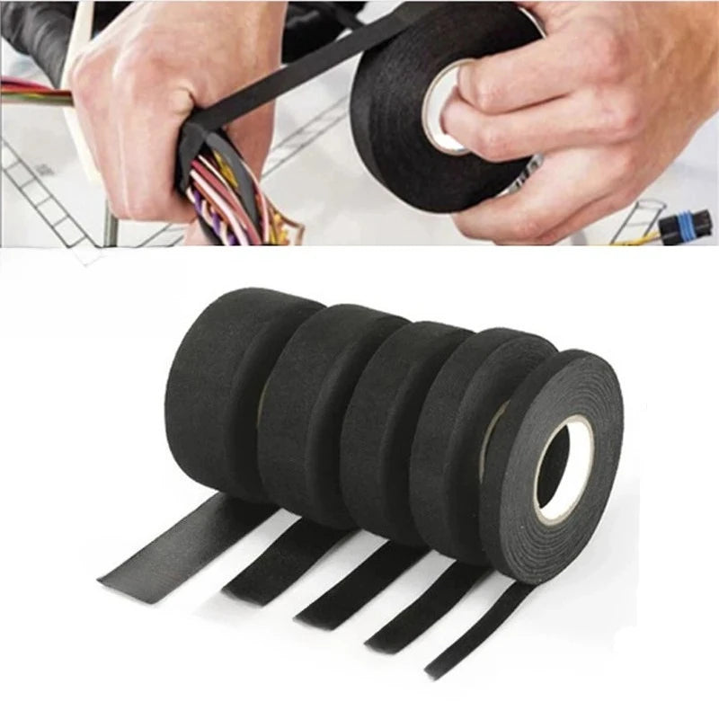 Heat-resistant Flame Retardant Adhesive Cloth Tape For Car Home Cable Harness Wiring Loom Protection Insulation Tape Sticker Zpaxo