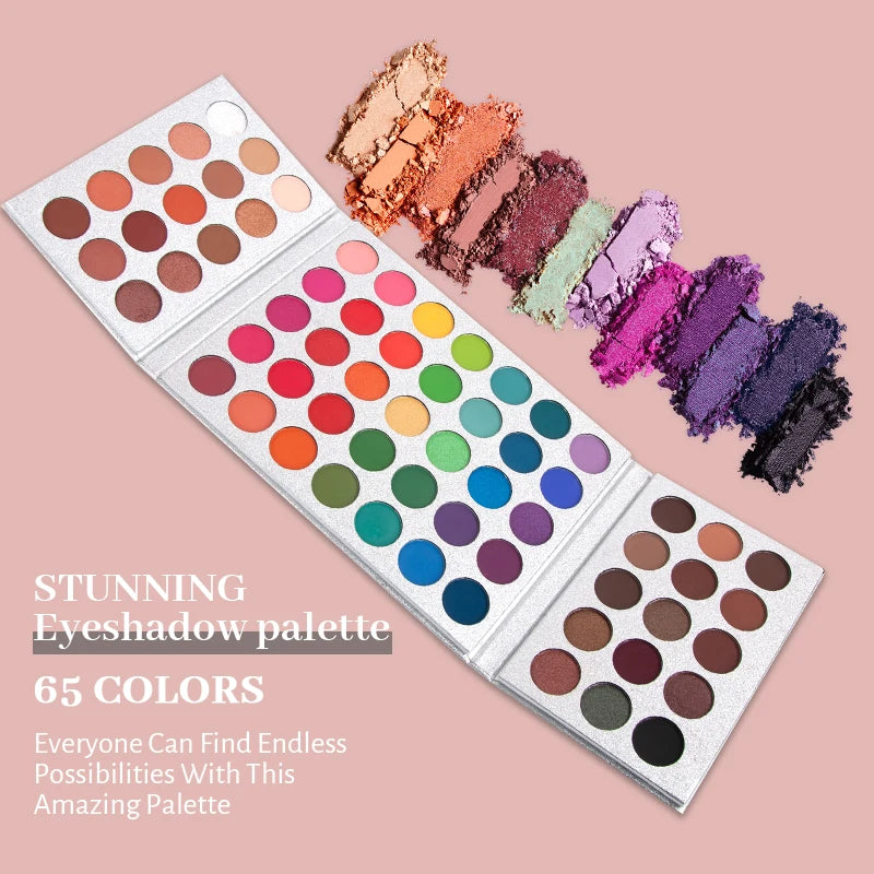 65-Color Eyeshadow Palette Makeup-high Pigmented Eye Make Up Tool Zpaxo