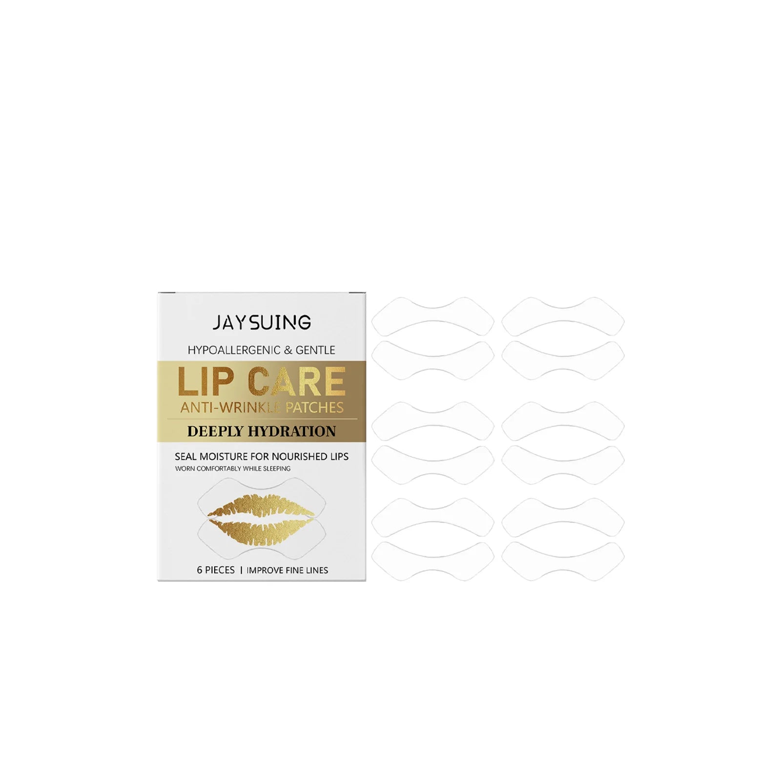Hyaluronic Acid Nourishing Lip Mask Improve Fine Lines Reduce Dead Skin Long-Lasting Hydration Gentlees Dudu Lip Care Patches Zpaxo 6 PCS 6PCS