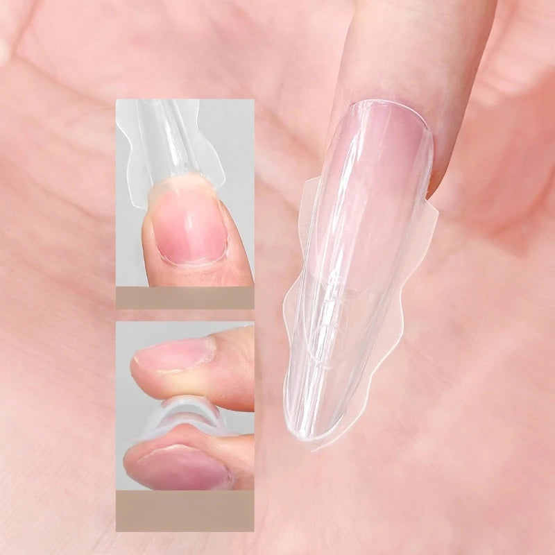 180PCS Sandwich Dual Nail Form Coffin Almond Nail Forms 14Size Reusable Top Bottom Forms Nail Art Extension Top Mold Bottom Mold Zpaxo