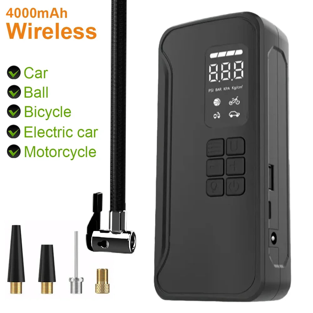 Wireless Air Pump 150psi Touch Screen/Key Portable Electric Tire Inflator For Car Bicycle Motorcycle Mini Air Compressor Injecto Zpaxo C0019