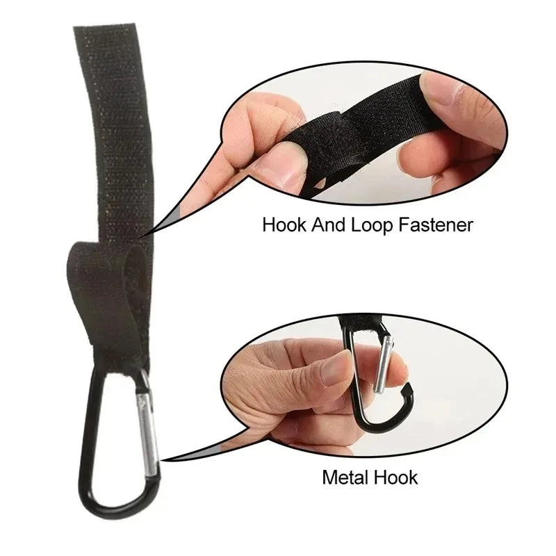 Baby Stroller Hooks – Nylon Carabiner Clips for Diaper Bags