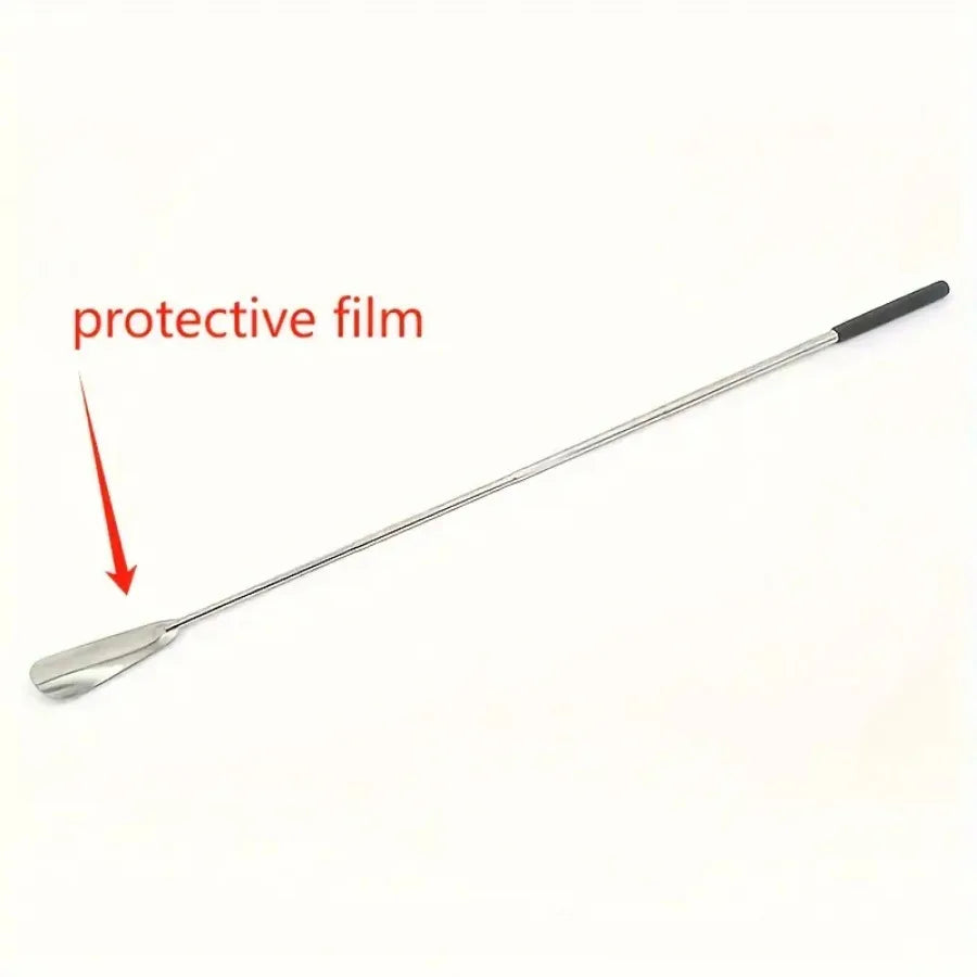 Retractable Stainless Steel Shoe Horn | Long Handle for Elderly Retractable Shoe Horn Zpaxo Black