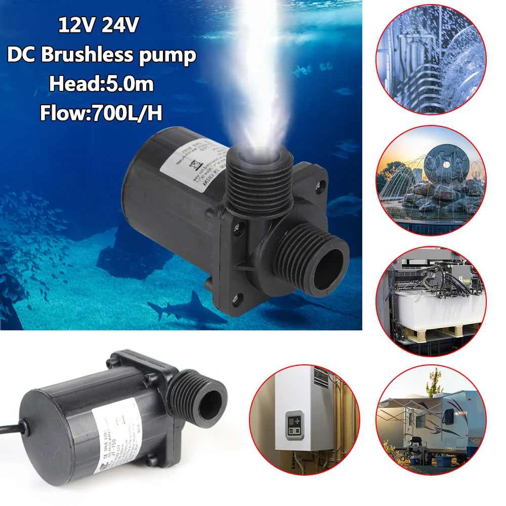 Brushless Solar Motor Water Pump Heater Shower Floor Heating Booster