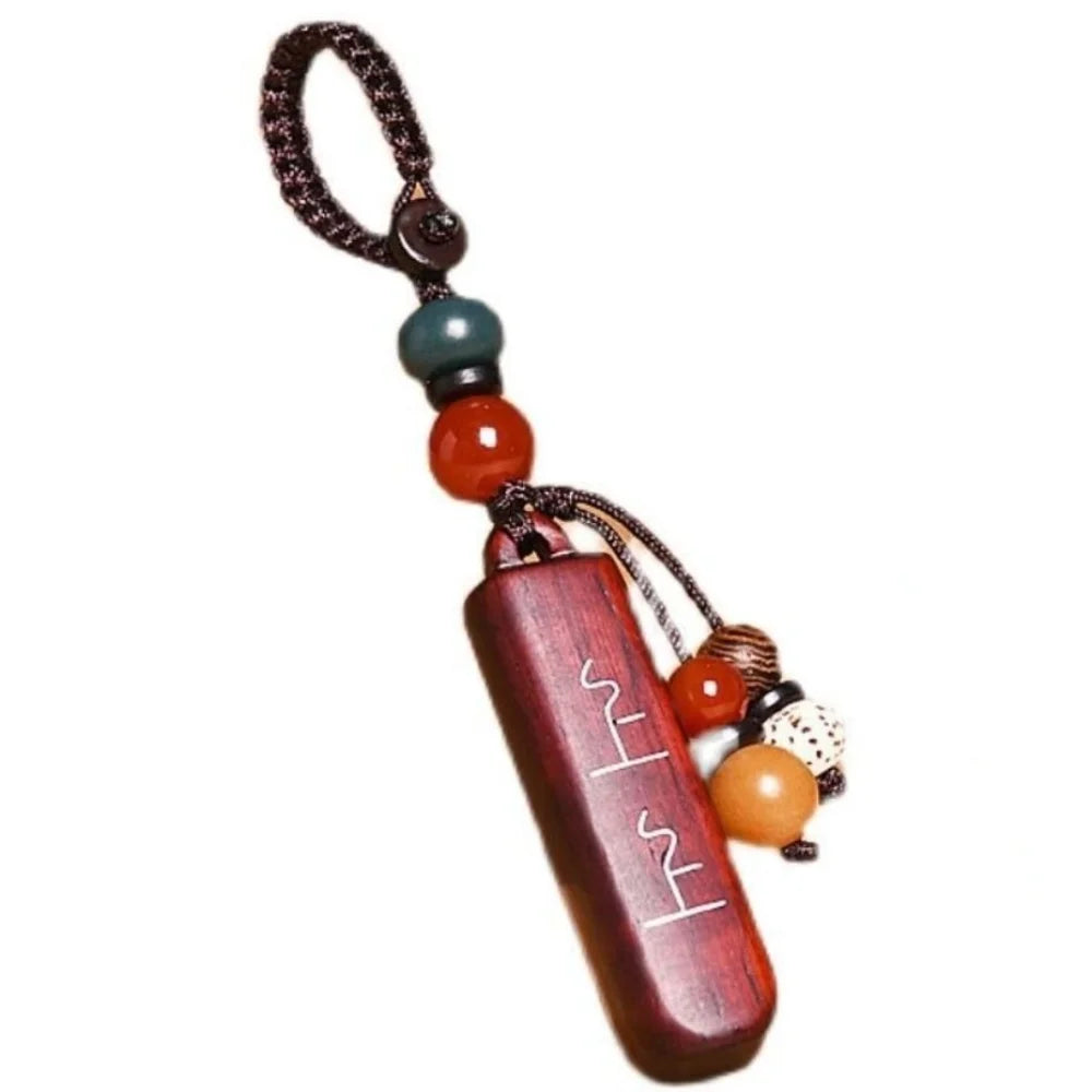 Chinese Rosewood Keychain Good Luck Cultural Symbol Black Sandalwood Zpaxo Style 1