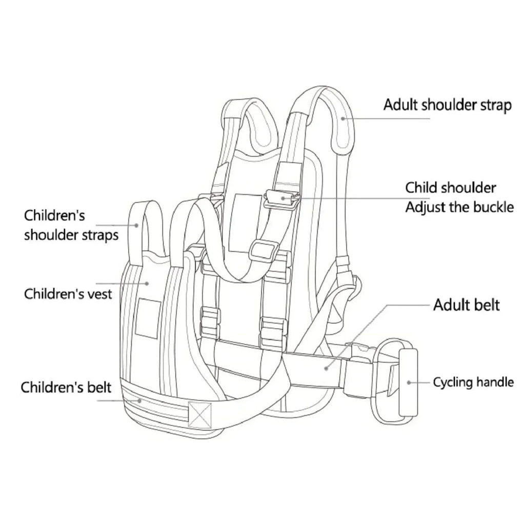 Kids Motorcycle Safety Harness – Adjustable Child Riding Belt