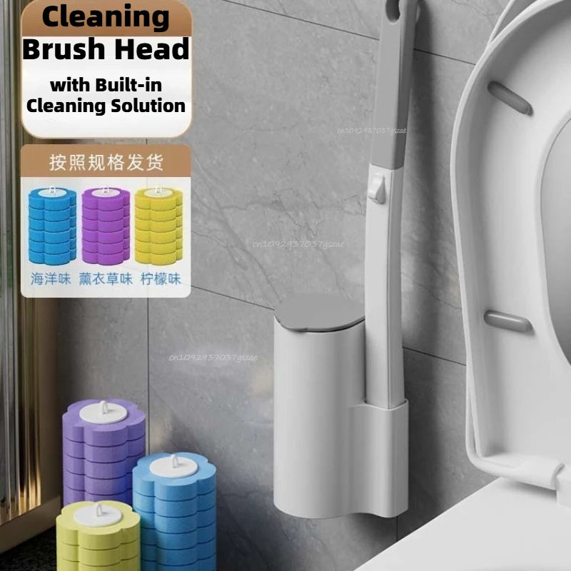 Disposable Toilet Brush Replaceable Wall-mounted Long Handle Toilet Brush Cleaning Tools WC Bathroom Toilet Set Accessories Zpaxo