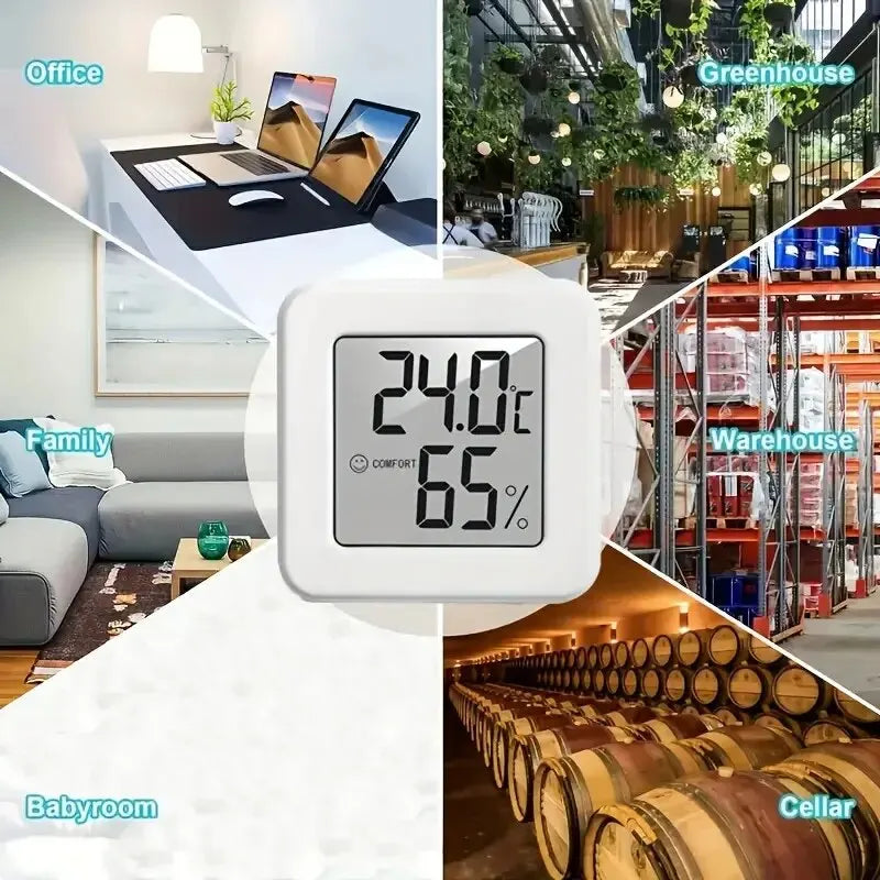 Indoor Mini Temperature and Humidity Meter, Bedroom Temperature Meter, Portable Electronic Digital Display, Humidity and Tempera Zpaxo