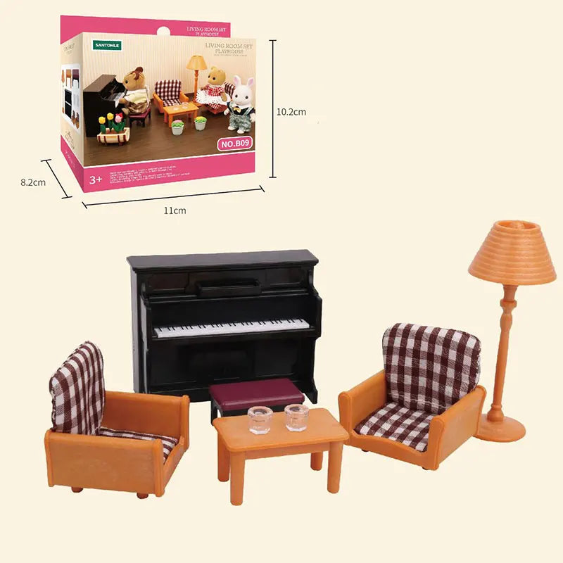 1 12 Forest Family Dollhouse Furniture Montessori Miniature Doll Zpaxo B09