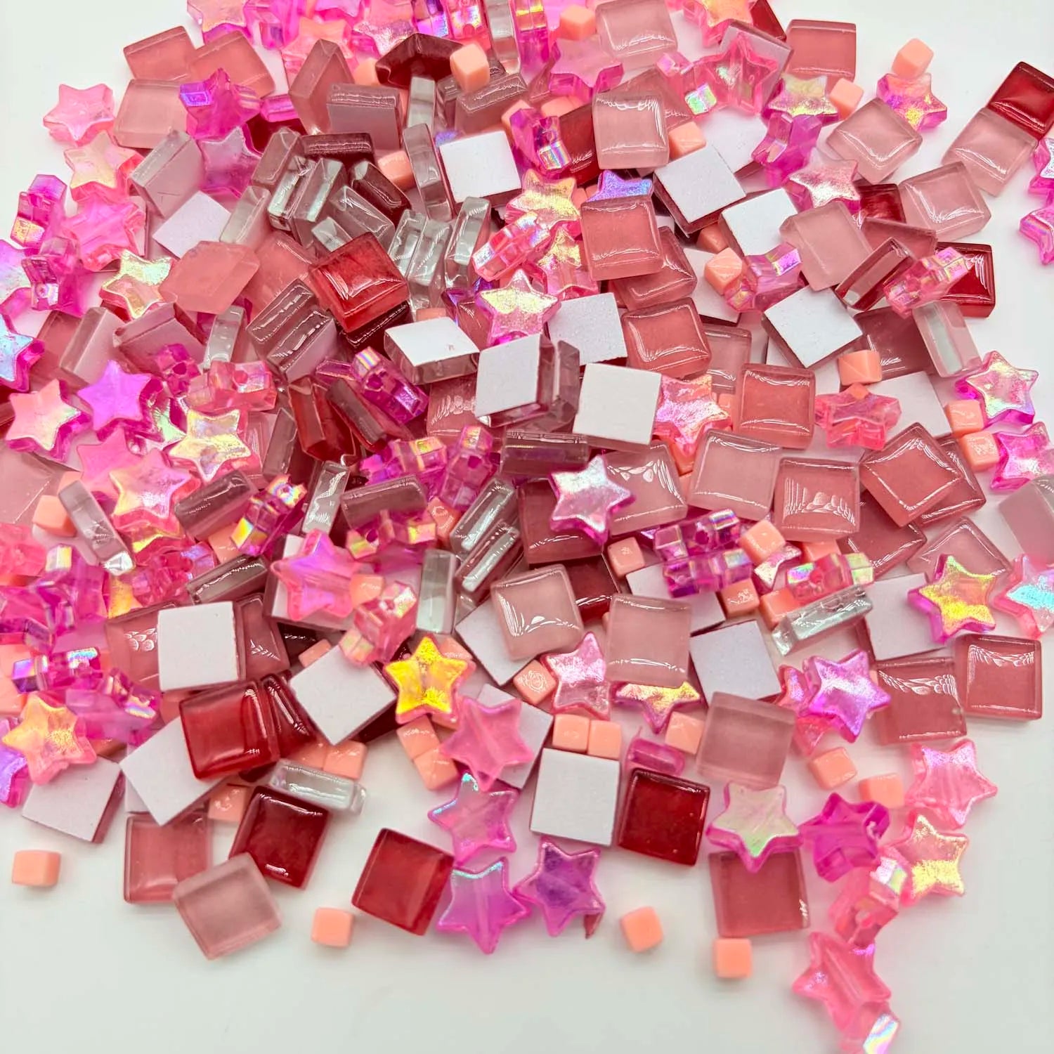 Colorful Crystal Mosaic Tiles Squares Stained Glass for Crafts DIY Frames Handmade Jewelry Coasters Art Material Decoration Zpaxo