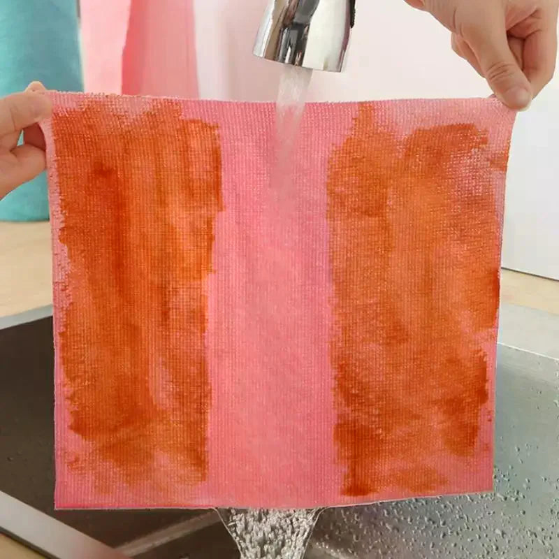 1 Roll Microfiber Cleaning Cloths Reusable Lint-free Towels Kitchen Zpaxo